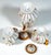 X-Form Mocha Service for 6 in Gilt Bronze with Scattered Flowers from Meissen, 1980s, Set of 21 For Sale - Image 4 of 10