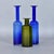 Trio of Otto Brauer for Holmegaard Green and Blue Danish Glass Gulvvases For Sale - Image 11 of 12