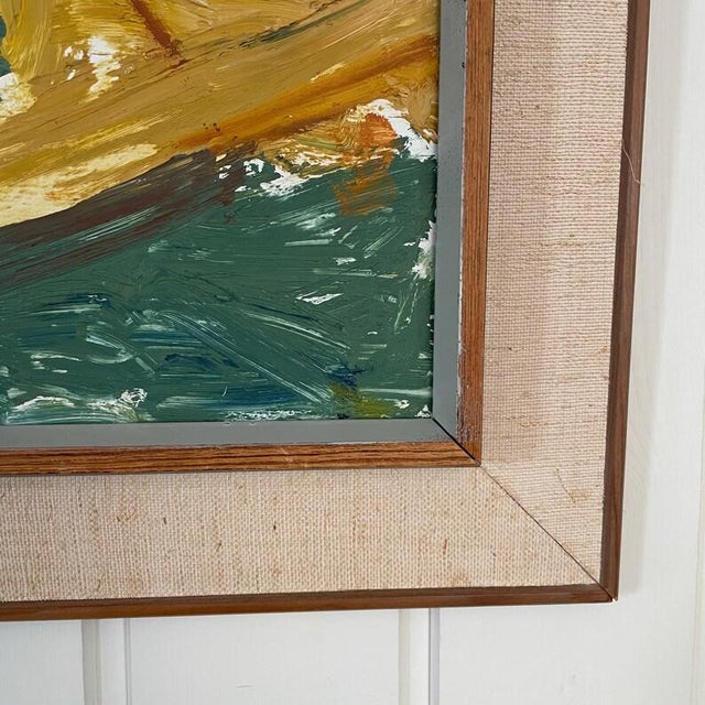 Hannes Wagnstedt Mid Century Swedish Expressionist Oil on Canvas For Sale - Image 10 of 12