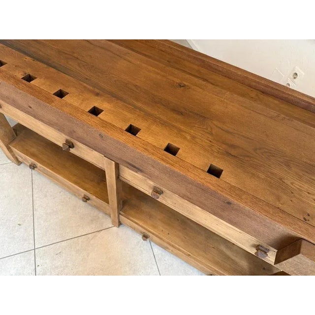 Rustic Workbench in Wood For Sale - Image 5 of 16