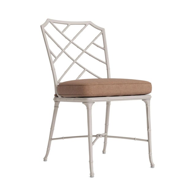 Brown Jordan Calcutta Side Chair, Dove frame with Fusion Clay fabric For Sale - Image 12 of 12