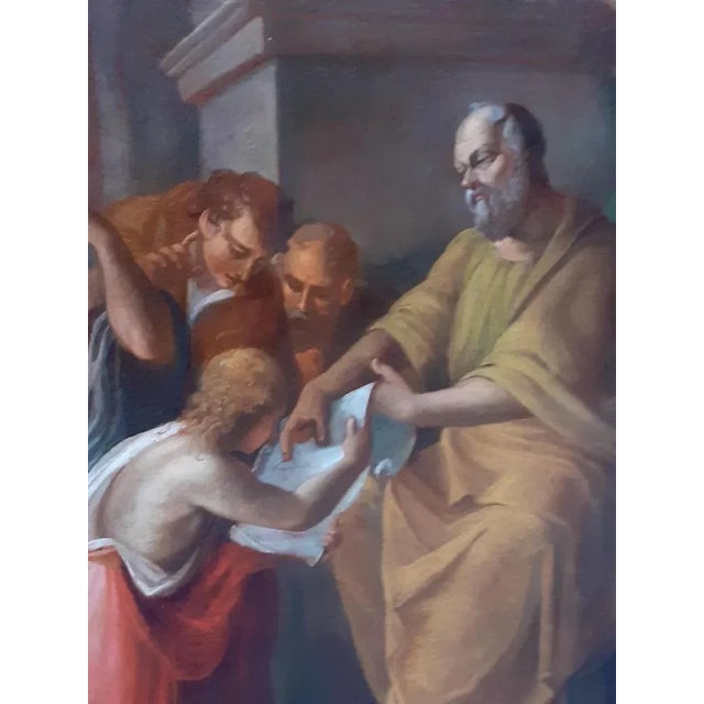 Figurative Scene, 1750s, Oil on Canvas, Framed For Sale - Image 5 of 8