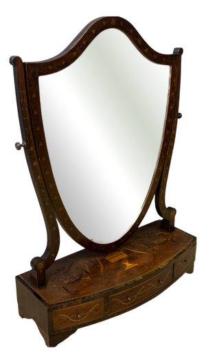 Large Scale Georgian Inlaid Toilet Mirror, 1800