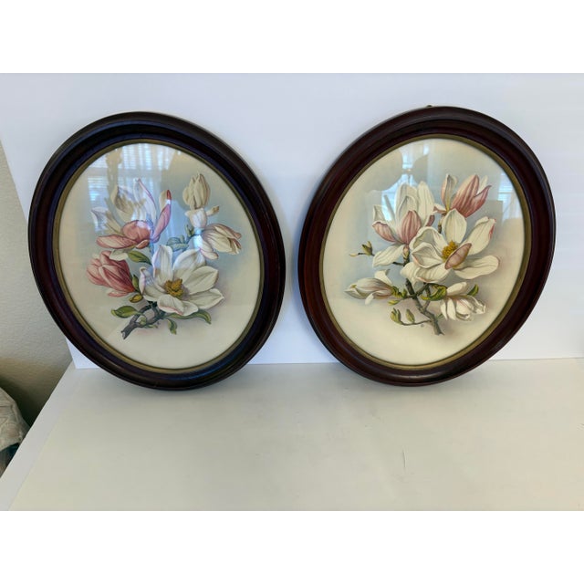 1930s I. B. Fischer Magnolia Reproduction Prints, a Pair For Sale - Image 4 of 4