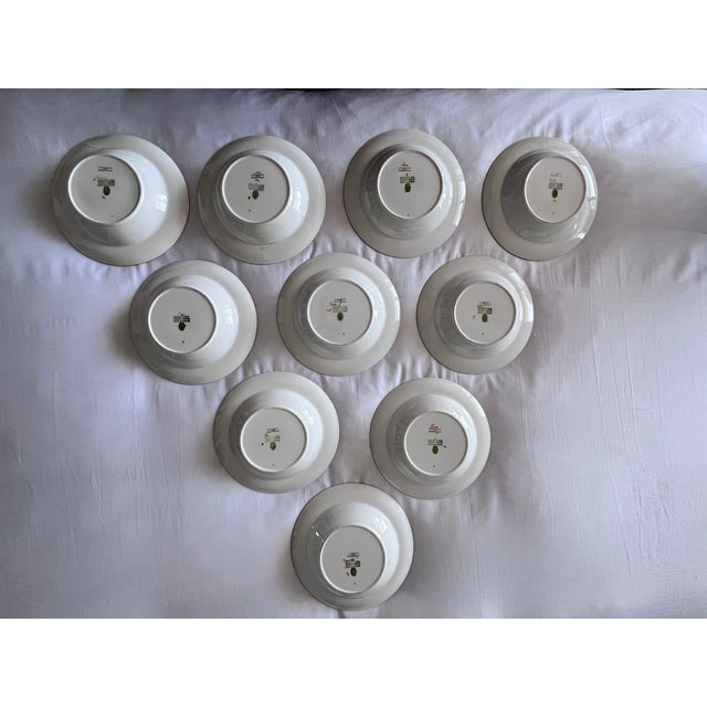1960s Wedgwood Appledore Rim Soup Bowl (S) W3257 Bone China, England- Set of 10 For Sale - Image 9 of 10