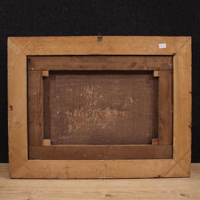 Italian Artist, Harbor View, 1950, Oil on Canvas, Framed For Sale - Image 4 of 16