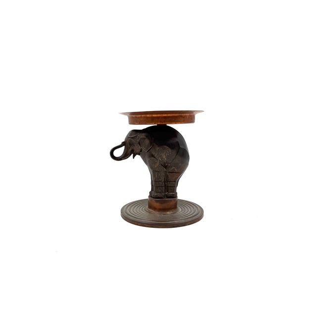 Art Deco vide poche / bowl / key holder France 1930- 1940 metal, copper, bronze 20 cm H x 19 cm diam. Conditions: good...