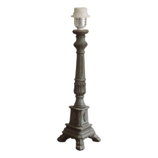 Table Lamp with Paw Feet and Patina Finish For Sale