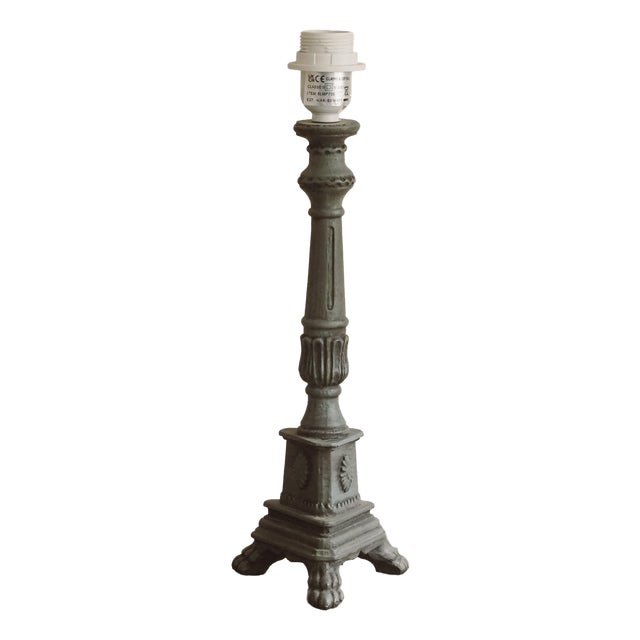 Table Lamp with Paw Feet and Patina Finish For Sale