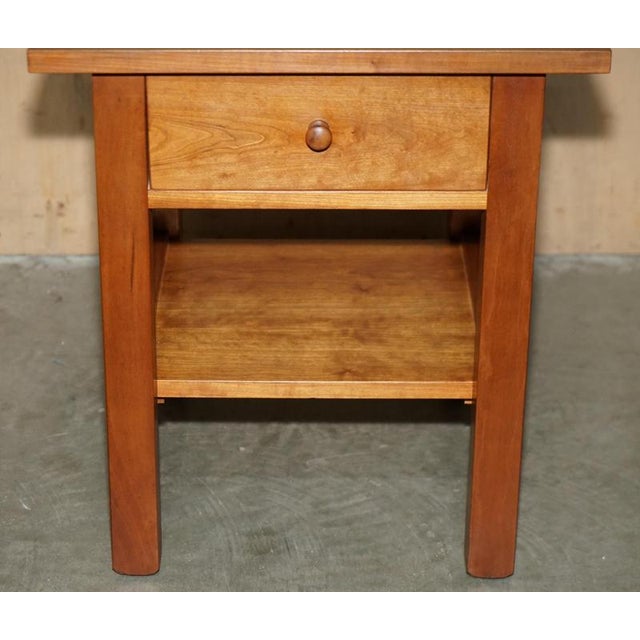 Cherrywood Side Tables or Nightstands from Harrods London, Set of 2 For Sale - Image 6 of 18