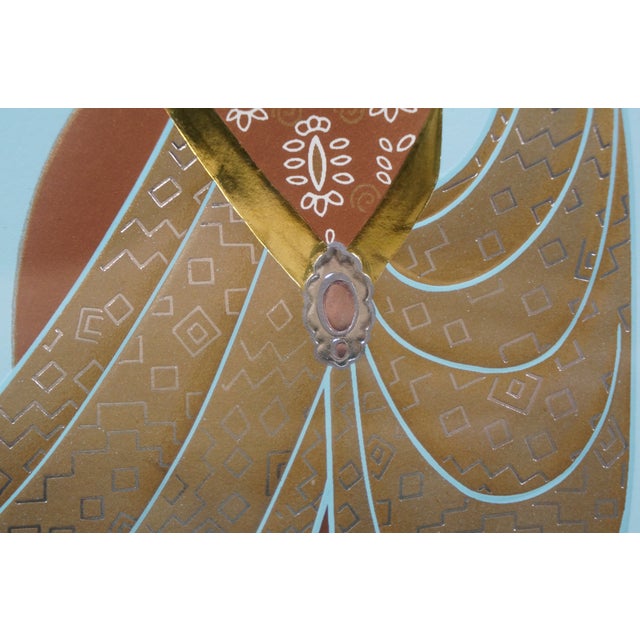 1991 Lillian Shao Signed Triumph Art Deco Erte Metallic Serigraph Print 47" For Sale - Image 14 of 16