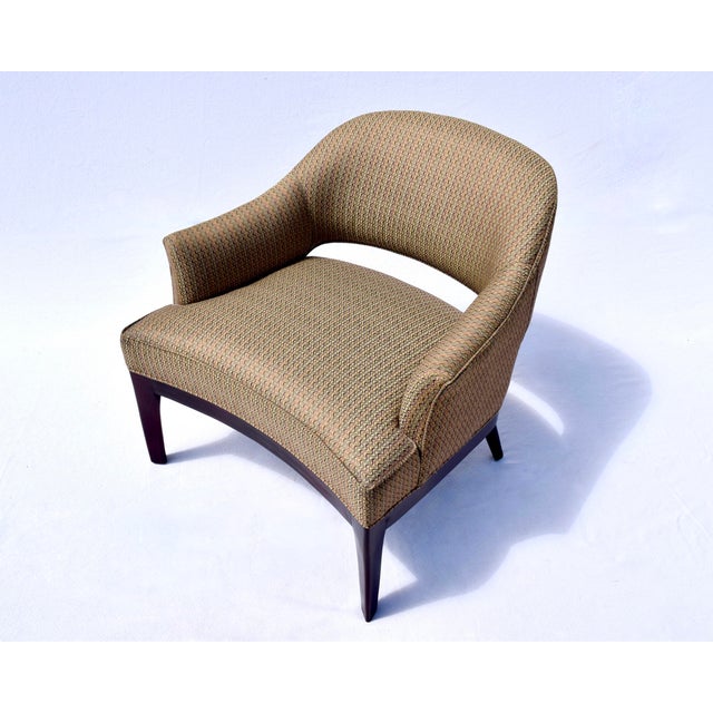 Mid-Century Modern Thomas O'Brien Continental Club Chair in the Manner of Erwin Lambeth For Sale - Image 3 of 15