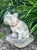 French Antique Weathered French Bull Dog Concrete Dog Statue, C. 1940's For Sale - Image 3 of 15