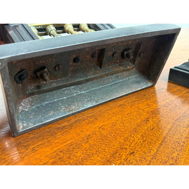 Antique Heavy Casted Iron + Brass Fire Dogs, Pair For Sale - Image 12 of 12