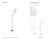 Chapman & Myers by Visual Comfort Signature Basden Bridge Arm Floor Lamp in Antique-Burnished Brass and Natural Rattan...