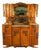 Art Nouveau Buffet in Oak with Marble, Cut Glass and Floral Carvings, 1910 For Sale