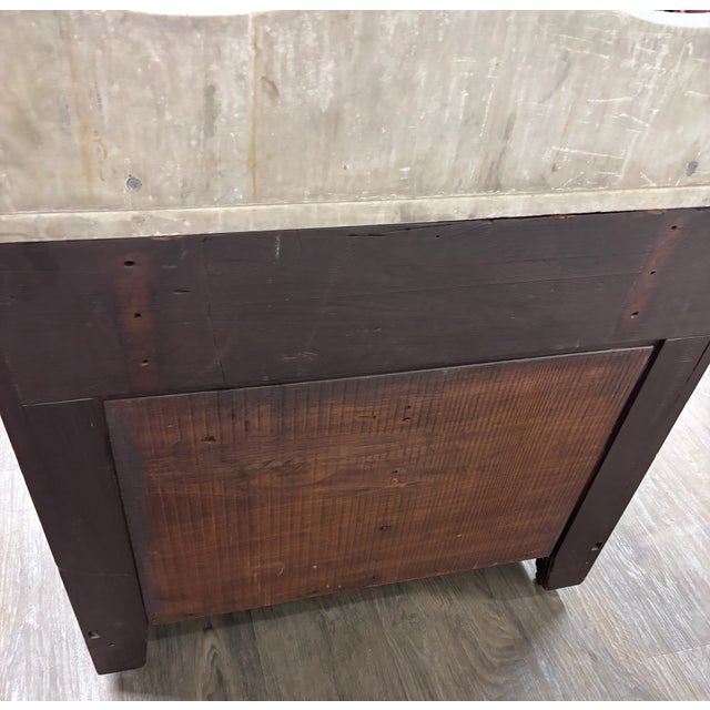 Antique Victorian Eastlake Walnut Marble Top Knapp Joint Washstand For Sale - Image 15 of 15