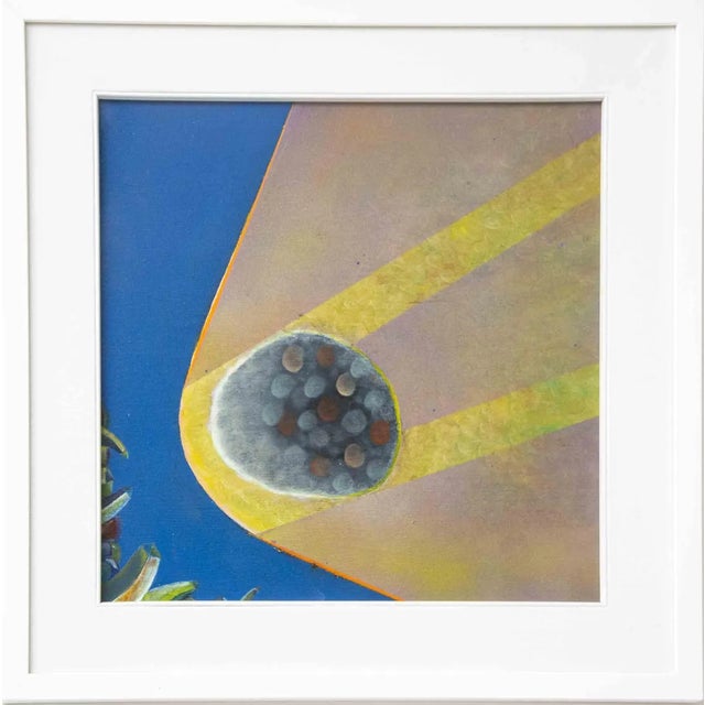 Mirtilla Durante, The City Is Scared: The Comet Covid-19, Original Oil Paint on Canvas, 2020, Framed For Sale