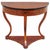 A fine Biedermeier demilune console. Cherrywood with fine pen work details and ebonized fruitwood details.