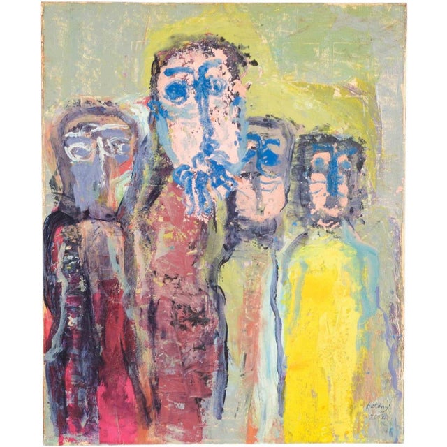 2000 - 2009 Imre Antonÿi, Figures, 2004, Oil Painting For Sale - Image 5 of 5