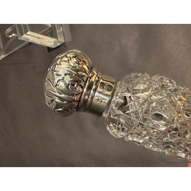 Late 19th Century Sterling Silver And Brilliant Cut Lay Down Perfume Bottle For Sale - Image 10 of 11
