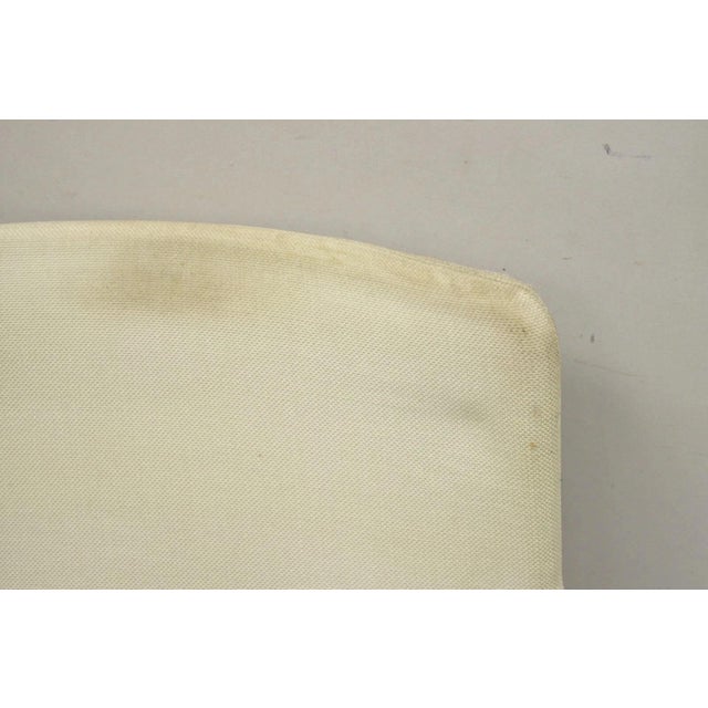 Late 20th Century Vintage Mid Century Modern Milo Baughman Style Tubular Chrome Fabric Arm Chair For Sale - Image 5 of 11