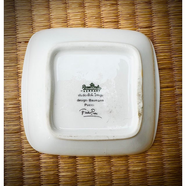 Mid-Century Modern Mid 20th Century German Rosenthal Studio Line Porcelain Dish by Hans Theo Bauman & Emilio Pucci For Sale - Image 3 of 3