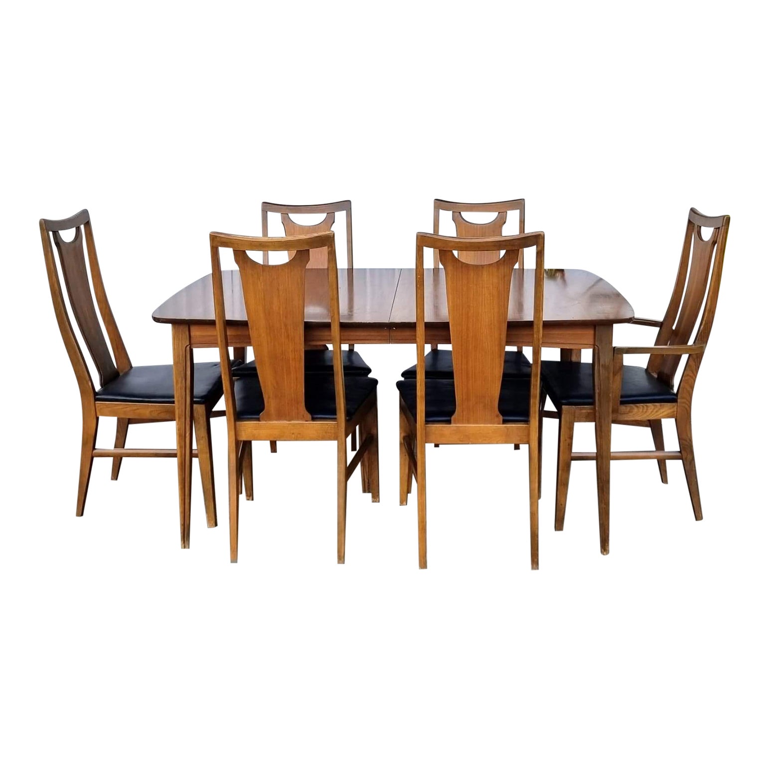 1960s Mid Century Dining Set Set of 7 Chairish