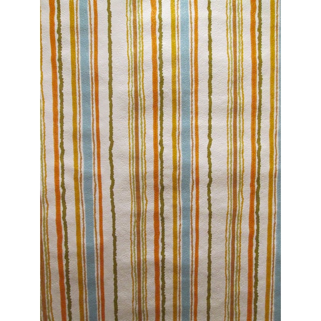 United DeSoto Vintage 1970s Striped Motif Wallcovering For Sale - Image 4 of 11