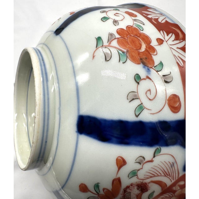 Victorian Antique 19th Century Japanese Imari Scalloped Bowl Meiji Kinrande Porcelain - 8.5” For Sale - Image 3 of 15