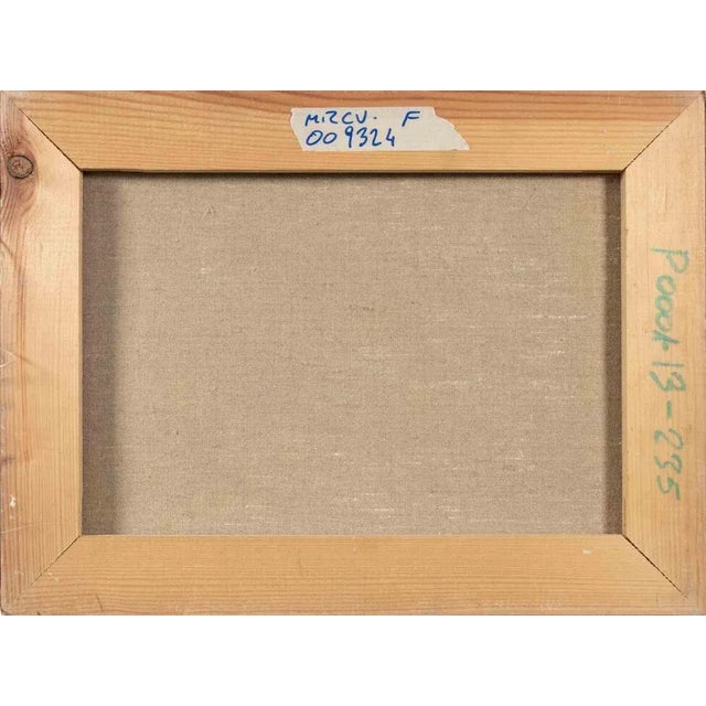 1970s Franco Marzilli, Blue Overflows, Oil Painting, 1970s For Sale - Image 5 of 6