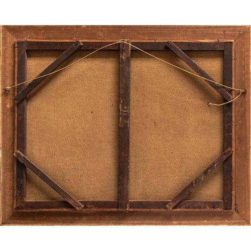 French School, Rural Landscape, 1800s, Oil Painting on Canvas, Framed For Sale - Image 8 of 9