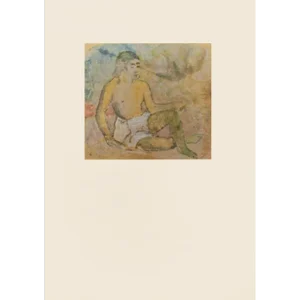 1959 After Paul Gauguin "Tahitian Woman", Small Vintage Hungarian Full-Color Print