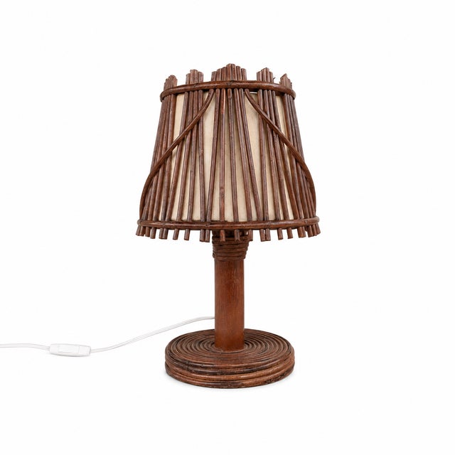Stained Cane Table Lamp, 1960s For Sale - Image 10 of 10