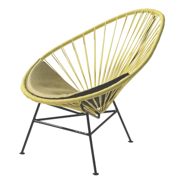 Yellow Acapulco Mini Chair with Yellow Cushion by OK Design For Sale