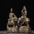 This is a captivating pair of antique gilt bronze sculptures depicting two Bodhisattvas, traditionally associated with...