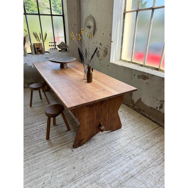 Pine Farmhouse Table, 1950s For Sale - Image 11 of 18