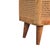 Brown Oak-Tone Mango Wood Storage Stool With Rattan Base For Sale - Image 8 of 8