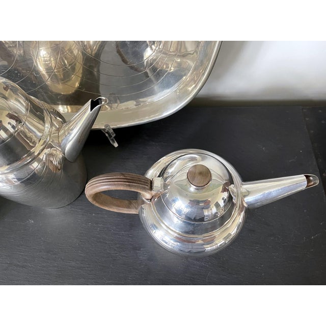 Large Mexican Modern Sterling Silver Coffee Tea Serving Set William Spratling For Sale - Image 14 of 18