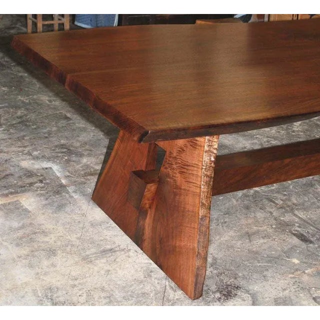 Live Edge Dining Table Made from Black Walnut For Sale In Los Angeles - Image 6 of 11