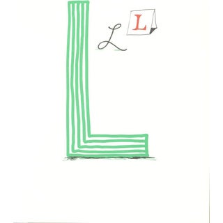 David Hockney, L from Hockneys Alphabet, Lithograph For Sale