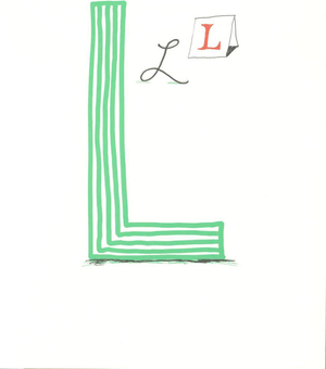 David Hockney, L from Hockneys Alphabet, Lithograph