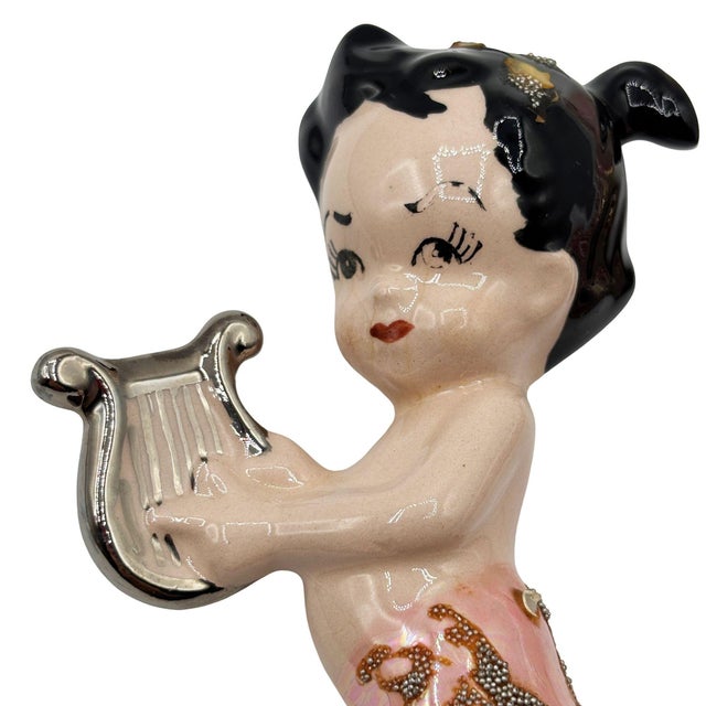 Mid-Century Modern Mid 20th Century Art Pottery Ceramic Mermaid & Seahorse Wall Sculpture Set For Sale - Image 3 of 6