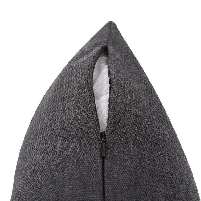 Kenneth Ludwig Chicago Seascape 20" Square Outdoor Pillow in Charcoal For Sale In Chicago - Image 6 of 7