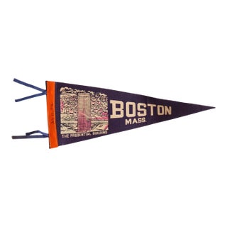 Vintage Boston Massachusetts Felt Flag Pennant For Sale