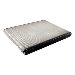 Silver Cigarette Case with Top Grooves For Sale