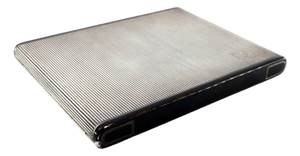Silver Cigarette Case with Top Grooves