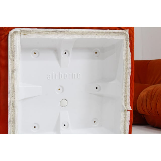 Orange Patate Modular Sofa in Orange Corduroy from Airborne, 1970s, Set of 7 For Sale - Image 8 of 14