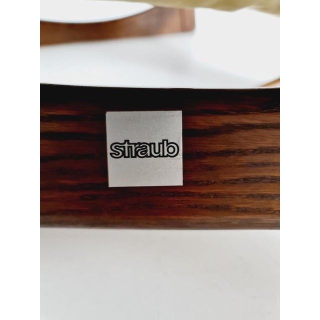 Mid-Century Armchair in Leather and Wood from Straub, Germany, 1960s For Sale - Image 9 of 11