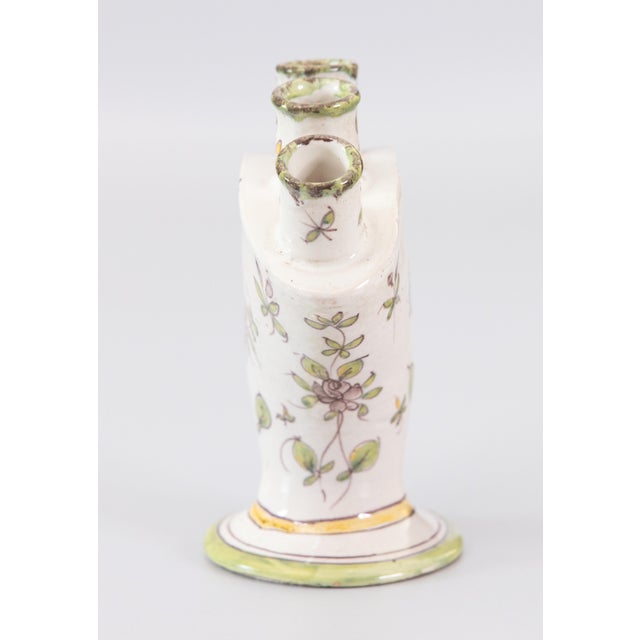 18th Century French Samadet Faience Tulip Vase Tulipiere For Sale In Houston - Image 6 of 11